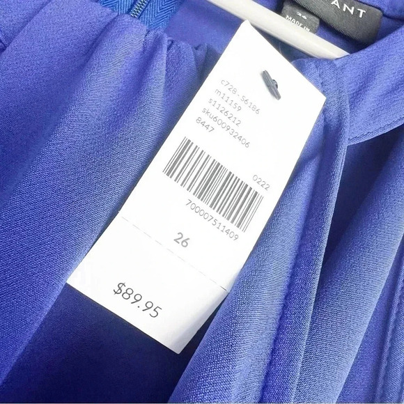 Lane Bryant Size 26 Blue Belted Twist Halter Jumpsuit NEW! - Picture 4 of 5